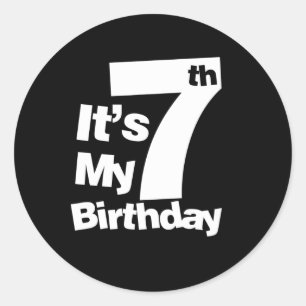 Sticker Rond 7e anniversaire Son 7 anniversaire Cadeau