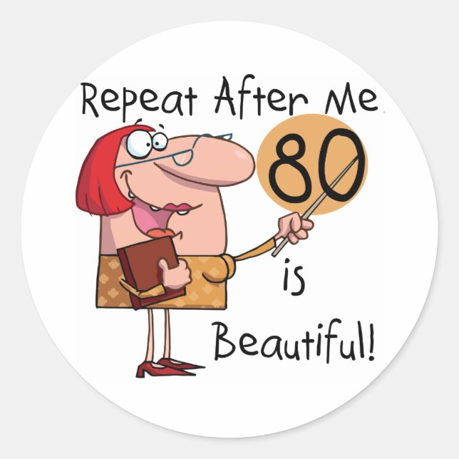 Sticker Rond 80 est de beaux t-shirts et cadeaux (Devant)