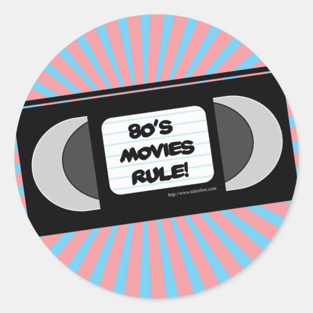 Sticker Rond 80 - Règle de films (Devant)