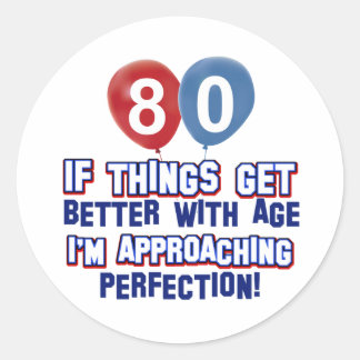 Sticker Rond 80e anniversaire