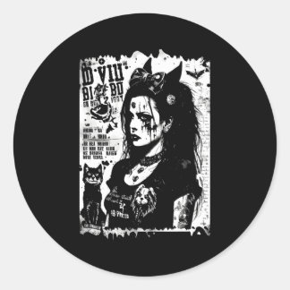 Sticker Rond 80'S Punk Trad Goth Photocopie Fanzine Flyer Versi
