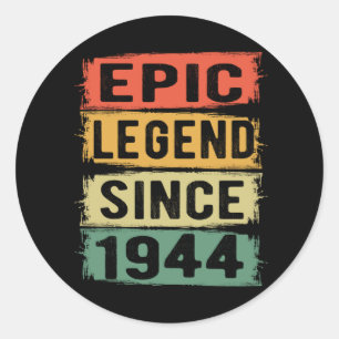 Sticker Rond 81 ans Anniversaire 1944 Epic Légende 81e annivers
