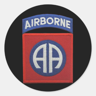 Sticker Rond 82e ABN Vettes Vettes LRRP pour vétérans de la Div