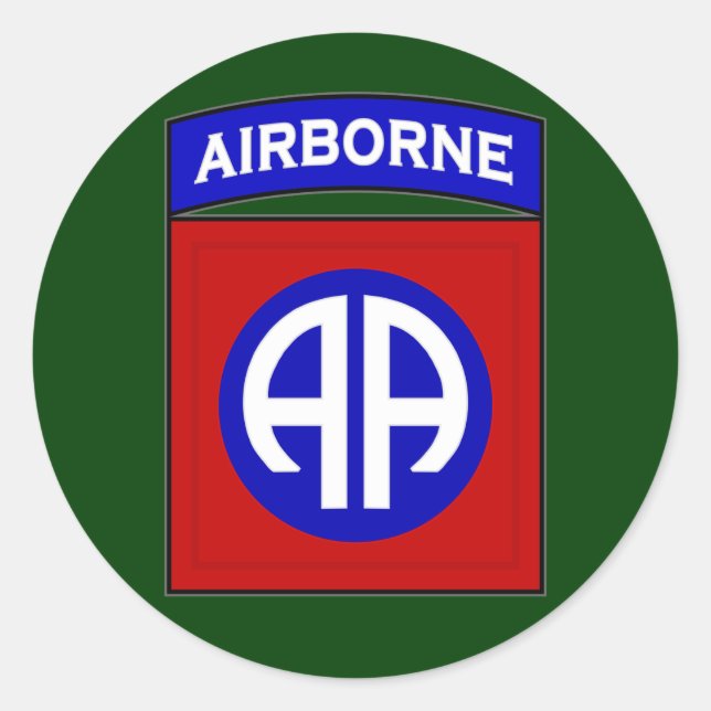 Sticker Rond 82e division aéroportée SSI (Devant)