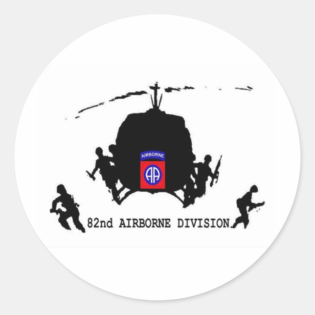 Sticker Rond 82e DIVISION AÉROPORTUAIRE (Devant)