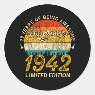 Sticker Rond 83 Ans Anniversaire 1942 Magnifique 83ème annivers