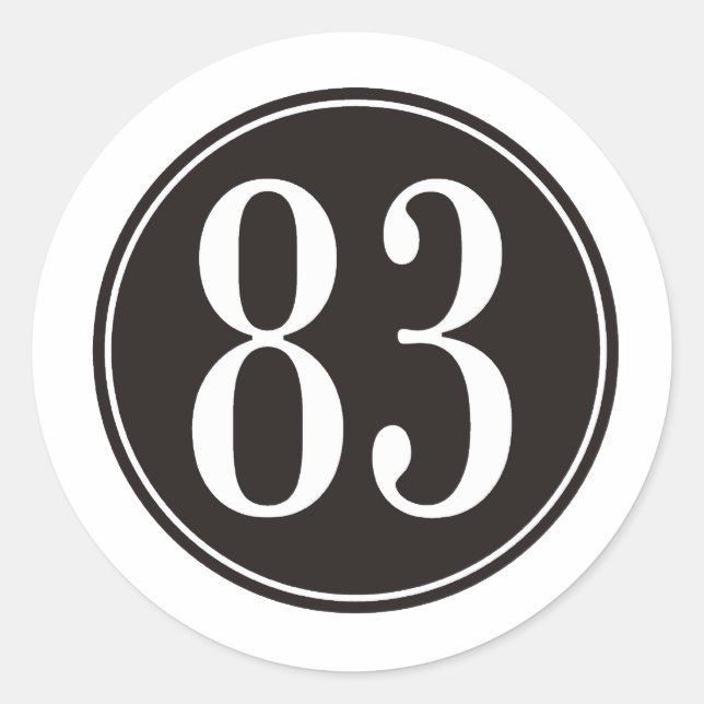Sticker Rond #83 Cercle noir (Devant)