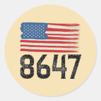 8647 Déclaration politique du drapeau américain an