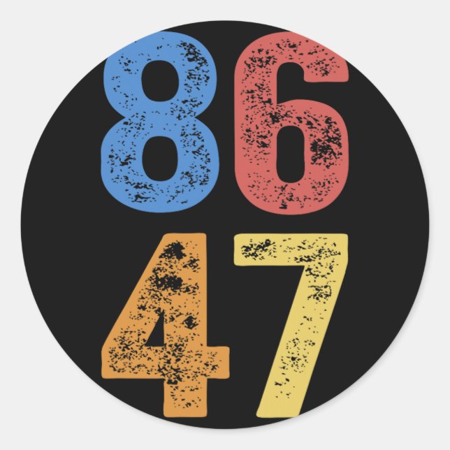 Sticker Rond 8647 Manifestation contre Trump (Devant)