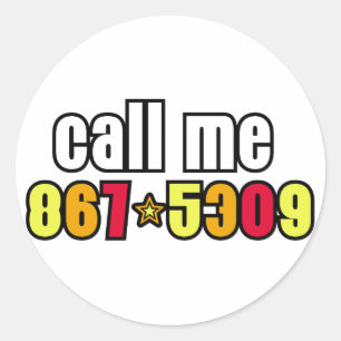 STICKER ROND 867-5309