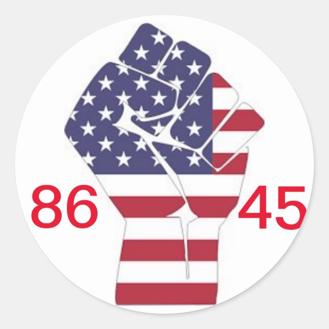 Sticker Rond 86 45 et #résistance (Devant)