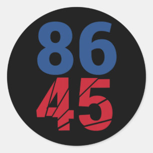 Sticker Rond 86 45 Manifestation contre la destitution de Trump