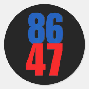 Sticker Rond 86 47 Manifestation contre Trump