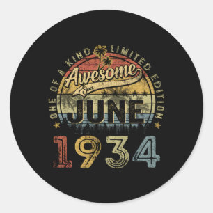 Sticker Rond 89E Impressionnant Depuis Juin 1934 89