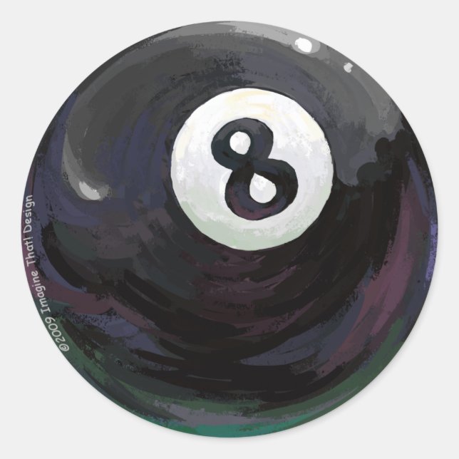 Sticker Rond 8 balles (Devant)