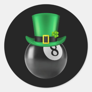 Sticker Rond 8 Billard Billard Billard Billard Lover St Paddys 