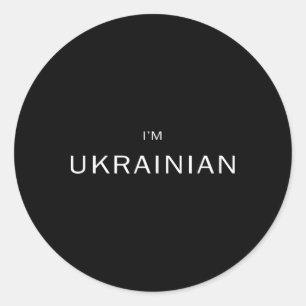 Sticker Rond 8 mai Président Volodymyr Zelensky Je suis ukraini