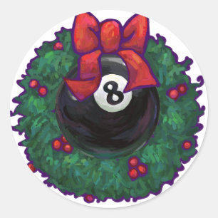 Sticker Rond 8 Noël de bal