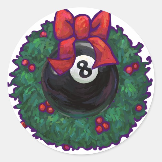 Sticker Rond 8 Noël de bal (Devant)