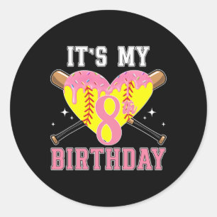 Sticker Rond 8e fête d'anniversaire Softll 8 ans Joueur Softll