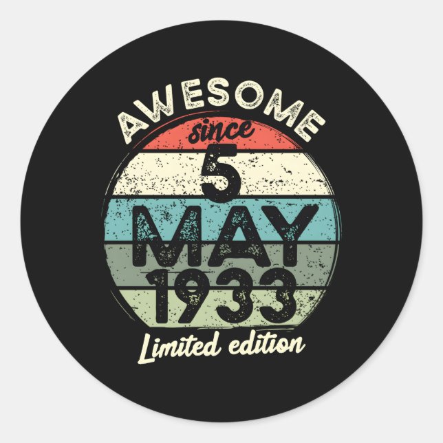 Sticker Rond 90 5 Mai 1933 90E (Devant)