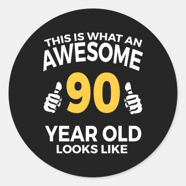 STICKER ROND 90E 90 (Devant)