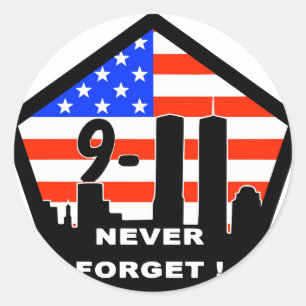 Sticker Rond 911 n'oubliez jamais
