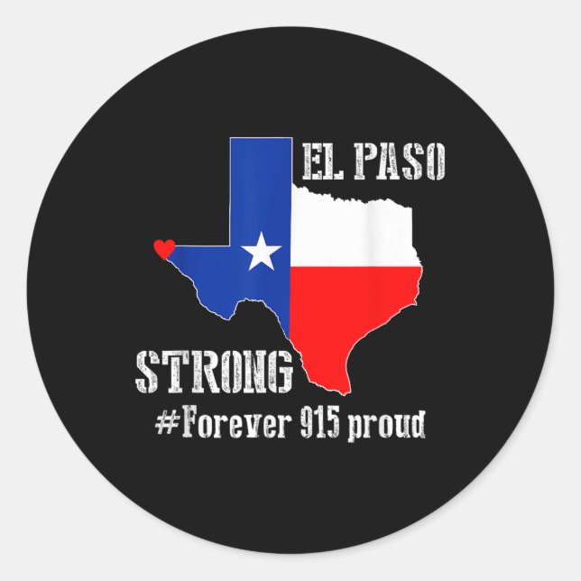 Sticker Rond 915 Fier El Paso Chemise forte (Devant)