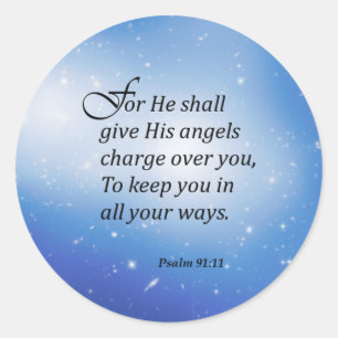 Sticker Rond 91:11 de psaume