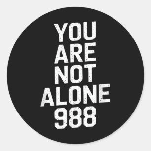 Sticker Rond 988 Sensibilisation à la prévention du suicide