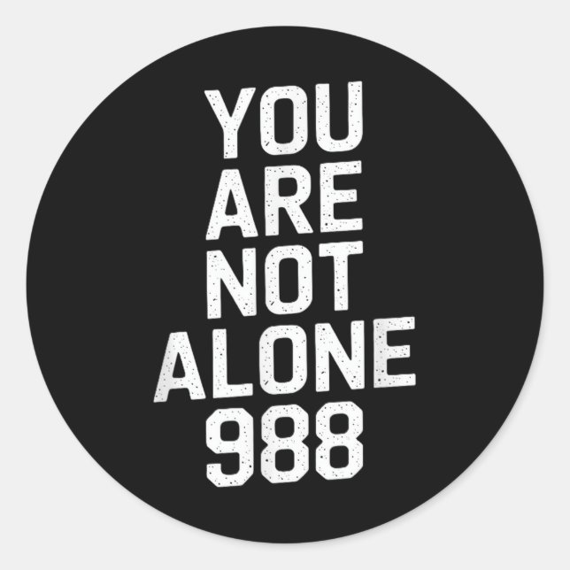 Sticker Rond 988 Sensibilisation à la prévention du suicide (Devant)