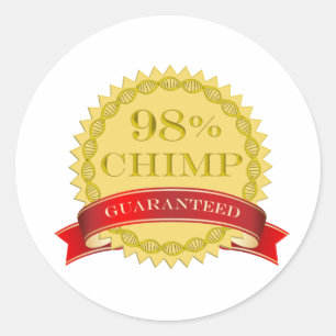 Sticker Rond 98% Chimp - Garantie