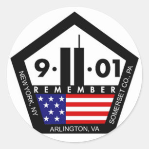 Sticker Rond 9-11 10ème souvenir d'anniversaire