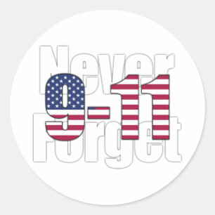 Sticker Rond 9-11 N'oubliez jamais