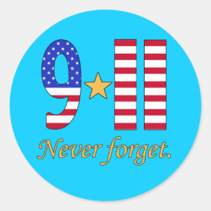 Sticker Rond 9-11 n'oubliez jamais les produits