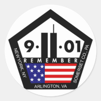 Sticker Rond 9 11 N'oubliez jamais, rappelez-vous toujours