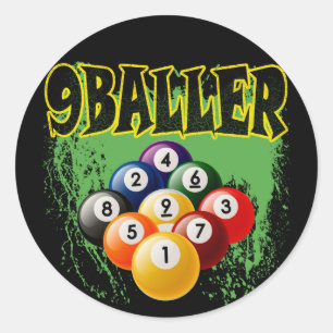 STICKER ROND 9 BALLER