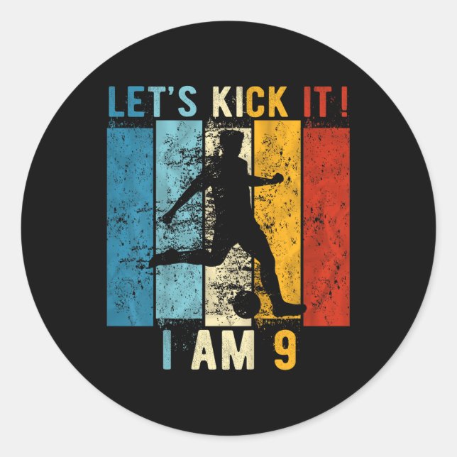 Sticker Rond 9 Year Old Birthday B (Devant)