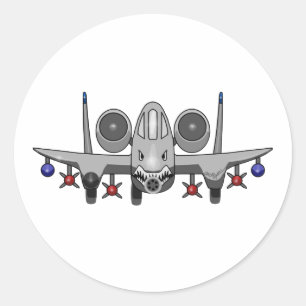 Sticker Rond A-10 Warthog Fighter