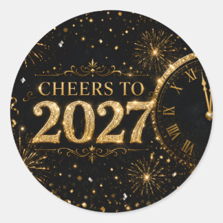 Sticker Rond À 2027, santé !