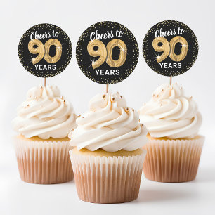 Sticker Rond À 90 Ans Joyeux Anniversaire Adulte
