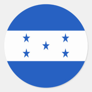 Sticker Rond A bas prix ! Drapeau du Honduras