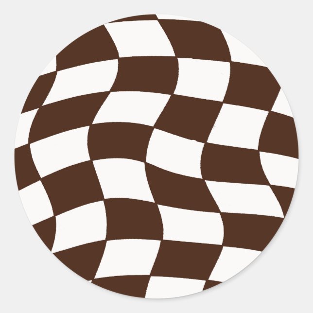 Sticker Rond à damiers drapeau du ventilateur de course. (Devant)