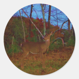 Sticker Rond A Deer : Gold Red Green et Blue