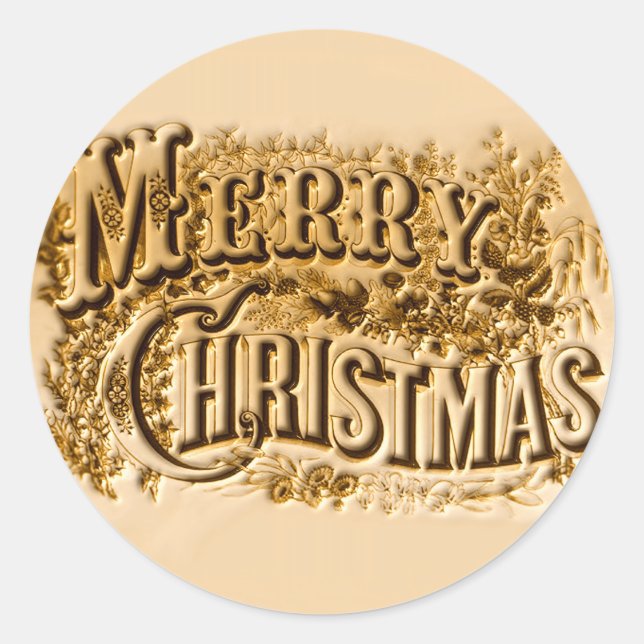 Sticker Rond A et Joyeux Noël (Devant)