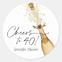 À la 40e anniversaire Champagne