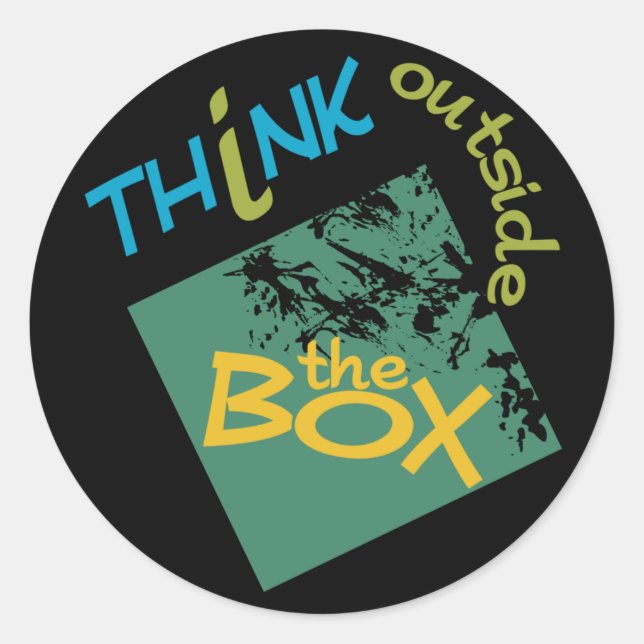 Sticker Rond À L'Extérieur De La Boîte (Devant)