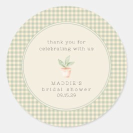 Sticker Rond A Little Sprout is on the Way Baby Shower 