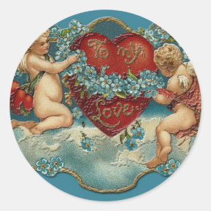 Sticker Rond À mon chevalet d'amour