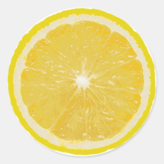 Sticker rond à note de fruits - Citron
